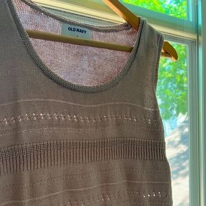 Knit mauve sleeveless top